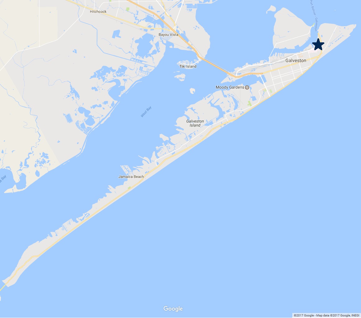 map of Galveston Island - Neighborhoods - Fish Village